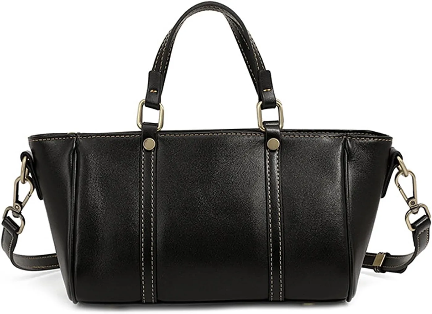 Tote Bag for Women, Genuine Leather Crossbody Handbag Purse, Satchel Designer Shoulder with 2 Shoulder Straps