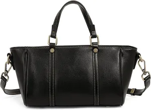 Tote Bag for Women, Genuine Leather Crossbody Handbag Purse, Satchel Designer Shoulder with 2 Shoulder Straps