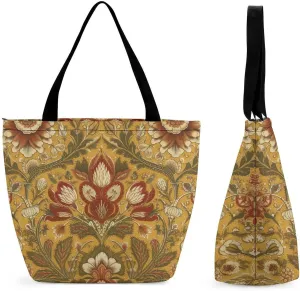 Tote Bag for Women Reusable Handbag Grocery Bags Fashion Shoulder Bags Gram Style Embroidery Shopping Bags