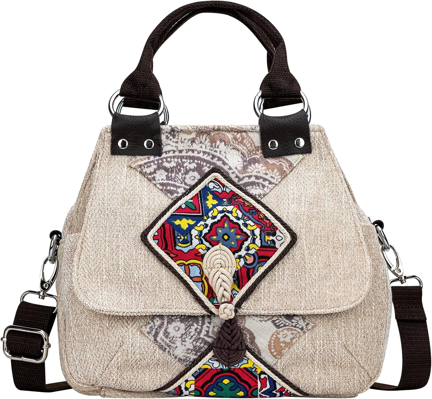 Tote Bag for Women With Zipper, Small Crossbody Bags for Women Trendy, Hand-Woven Shoulder Handbags
