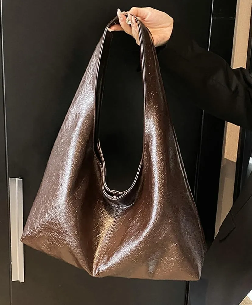 Tote Bag Slouchy Bags for Women Retro PU Leather Crossbody Bag Soft Shoulder Purses Handbags Large Capacity