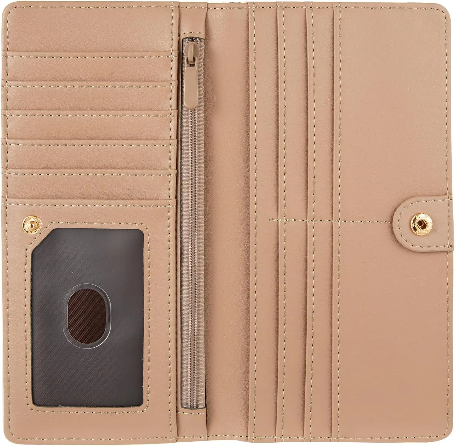Ultra Slim Thin Leather Women Wallet Rfid Blocking Credit Card Holder Bifold Clutch (Beautiful Field Flowers)