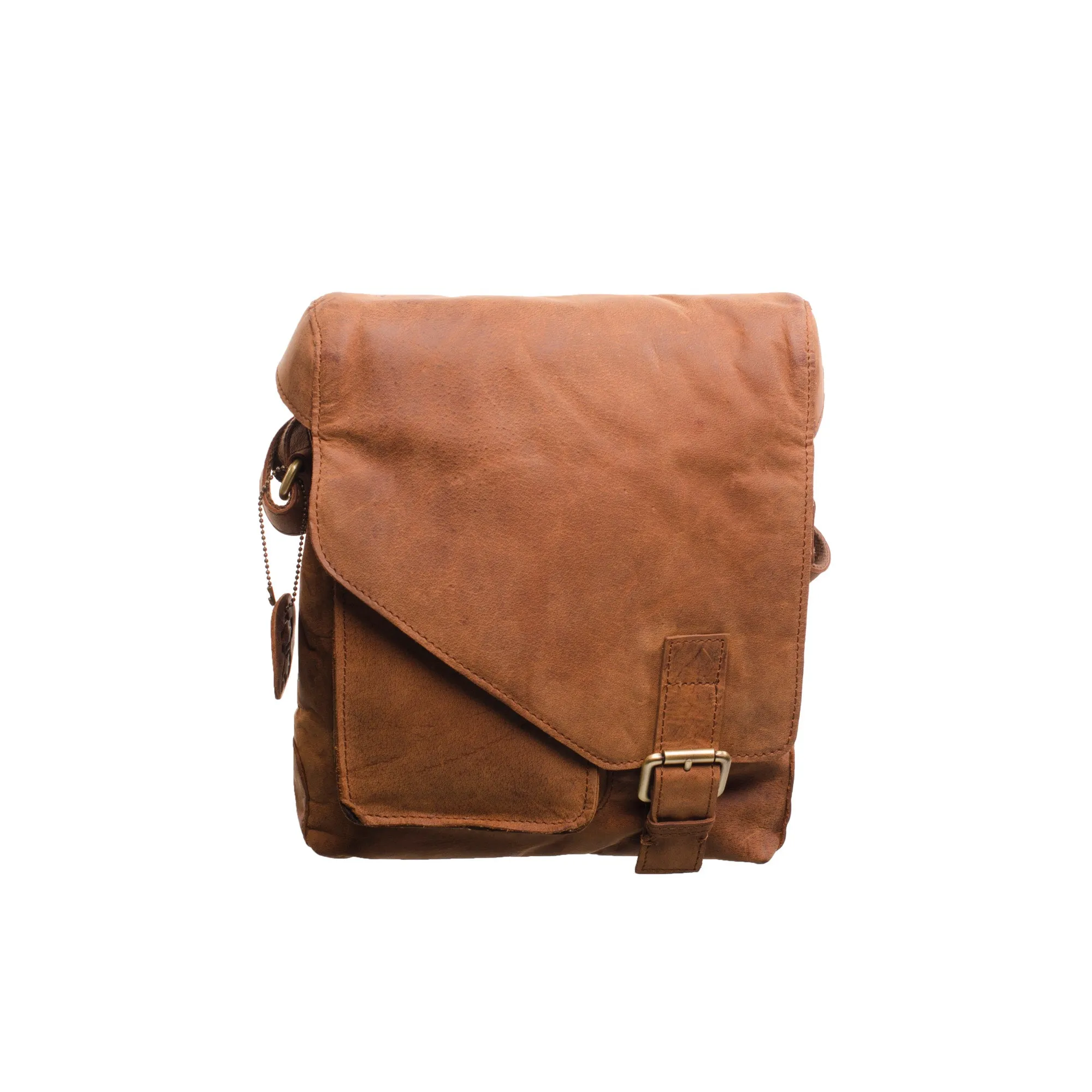 Uni-sex Flapover Cross Body - 'Madagascar' -  (New England Buff)