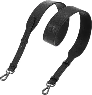 uxcell PU Leather Purse Strap, 41.7"-45.3" Adjustable Crossbody Replacement Straps 1.5" Width for Handbags, Shoulder Bag (Black, Black Clasp)