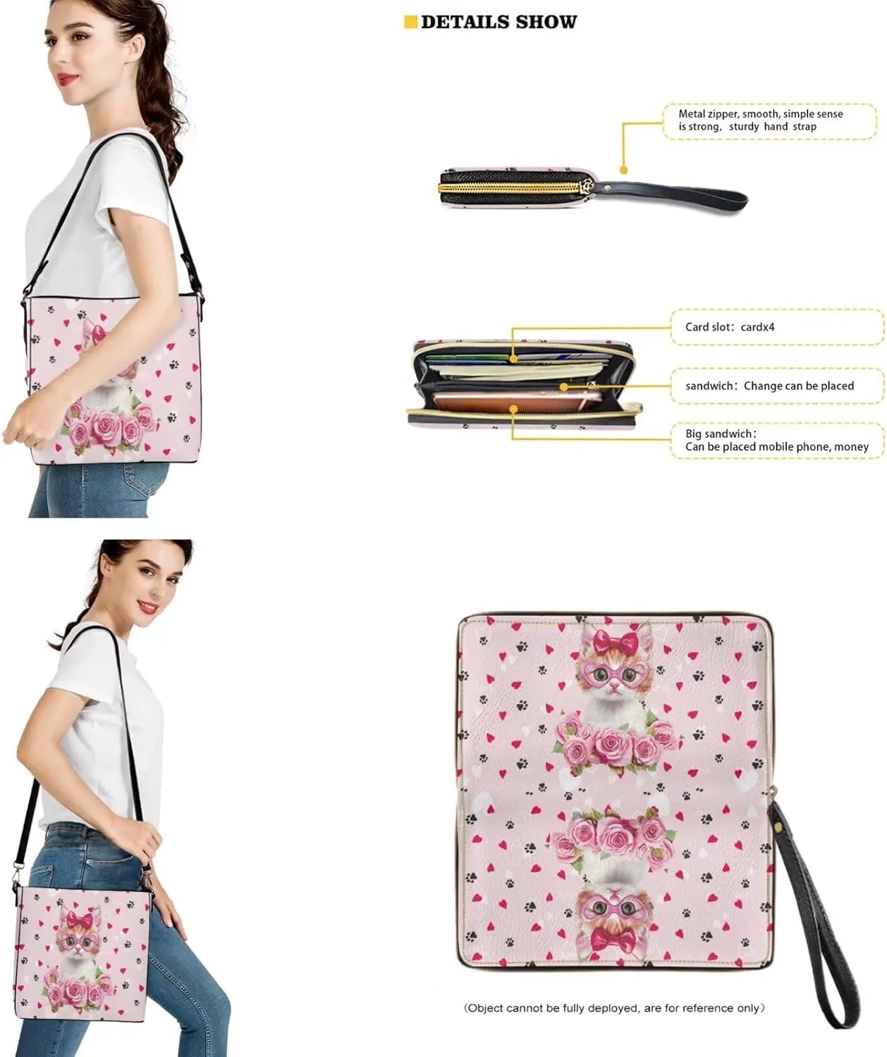 Valentine Bucket Crossbody Bags Set for Women Girls, Leather Bucket Tote Bag Satchel Purse Gift for Wife Girlfriend