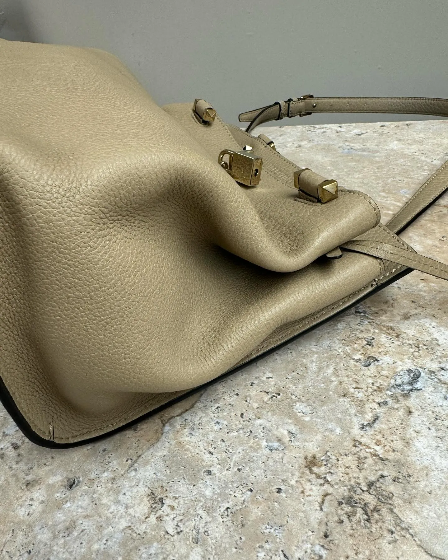 VALENTINO GARAVANI JOYLOCK CALFSKIN LEATHER SATCHEL