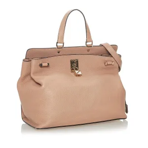 VALENTINO GARAVANI JOYLOCK CALFSKIN LEATHER SATCHEL