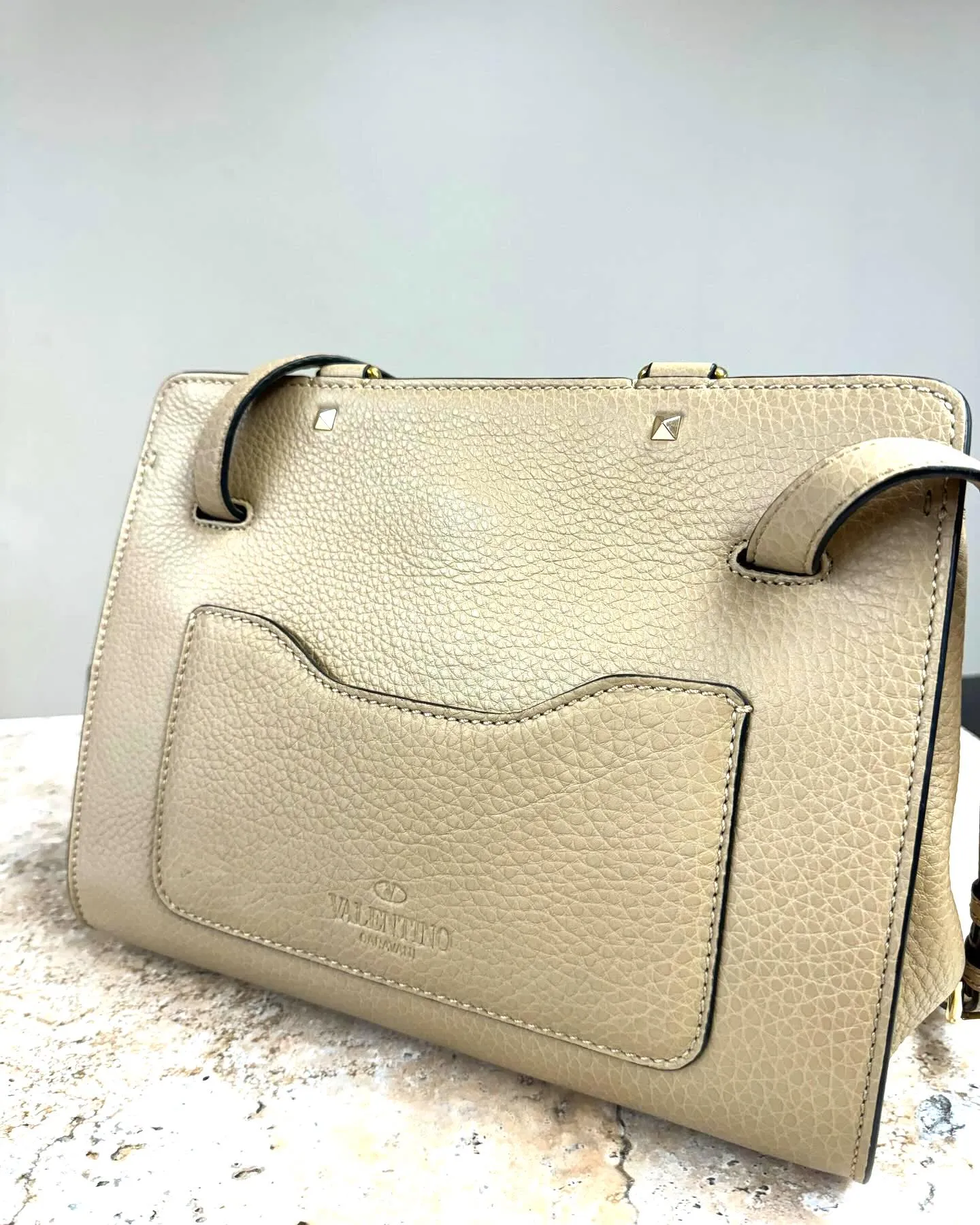 VALENTINO GARAVANI JOYLOCK CALFSKIN LEATHER SATCHEL