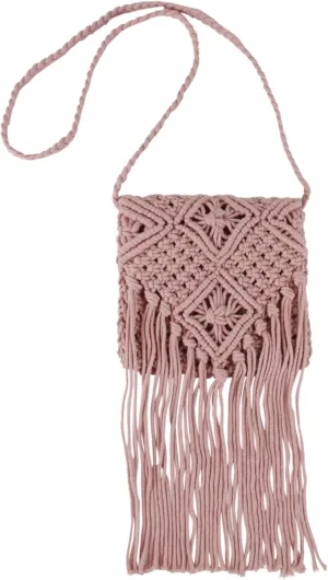 Van Caro Handwoven Cotton Straw Shoulder Bag Crochet Tassel Beach Bohemian Purse for Women