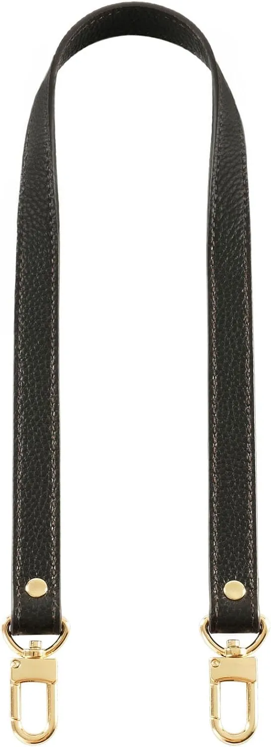 VanEnjoy Full Grain Leather Shoulder Strap Replacement with 2 Square Locks -Extended Version (Expresso)