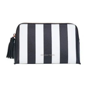 Vanity Toiletry Bag Medium | Black & White Stripe