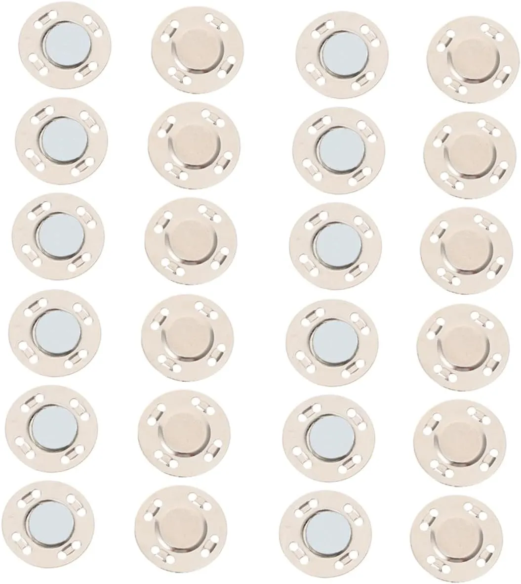 Veemoon 1set Coat Buttons Fastener Press Studs for DIY Crafting Durable and Material Easy to Use Suitcase Buttons Reliable Closure for Bags and Clothing 15pairs