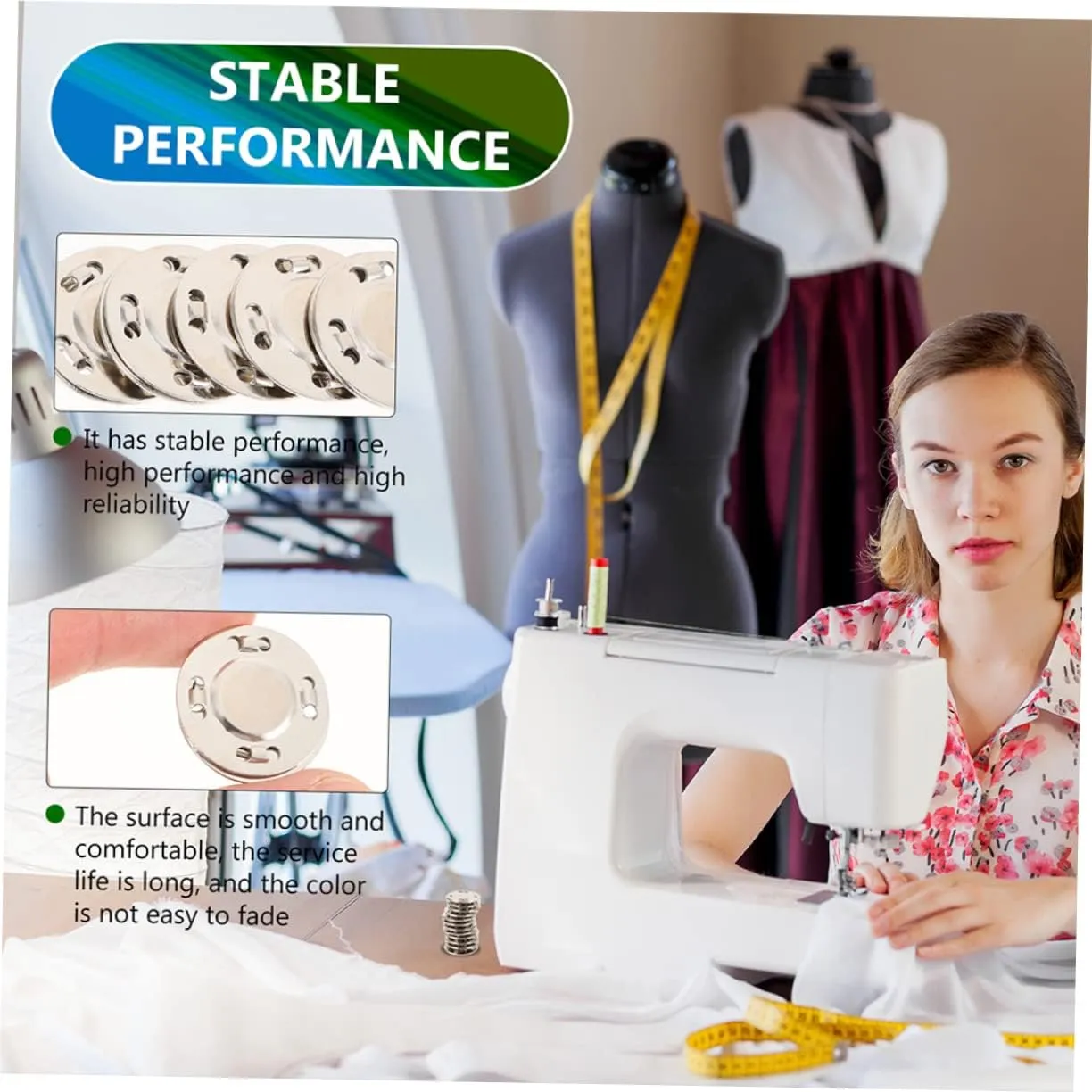 Veemoon 1set Coat Buttons Fastener Press Studs for DIY Crafting Durable and Material Easy to Use Suitcase Buttons Reliable Closure for Bags and Clothing 15pairs