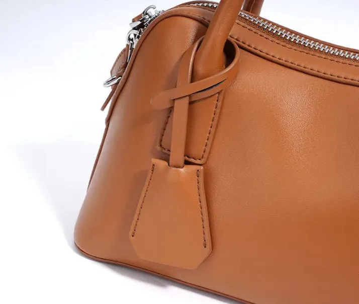 Veloria™ Split Leather Boston Bag