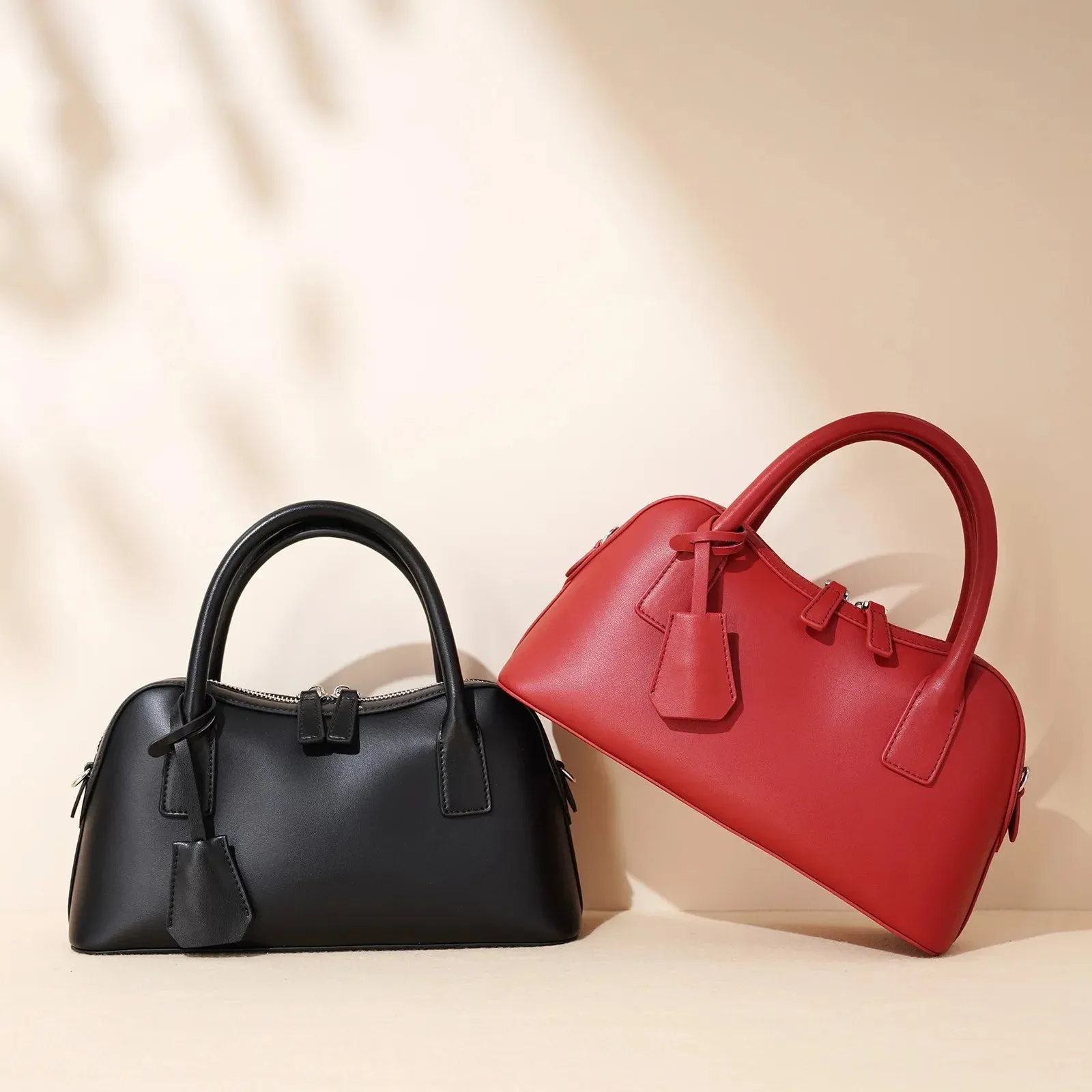 Veloria™ Split Leather Boston Bag