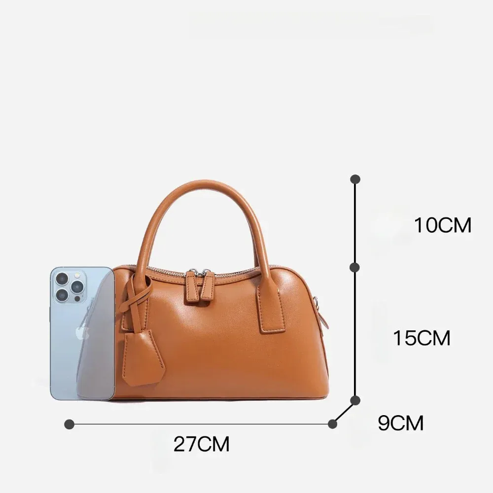 Veloria™ Split Leather Boston Bag