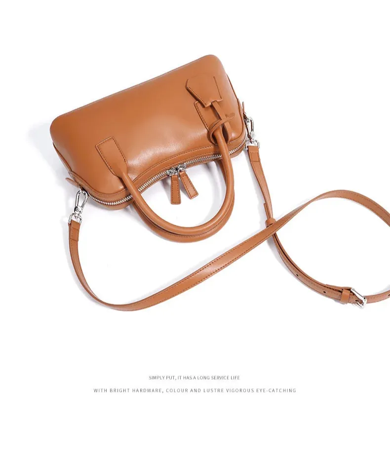 Veloria™ Split Leather Boston Bag