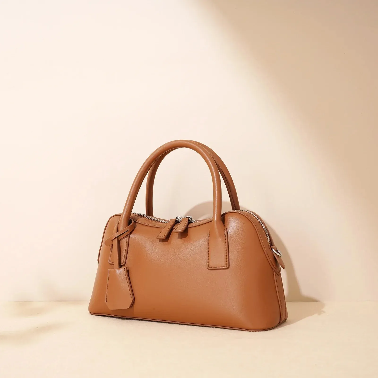 Veloria™ Split Leather Boston Bag