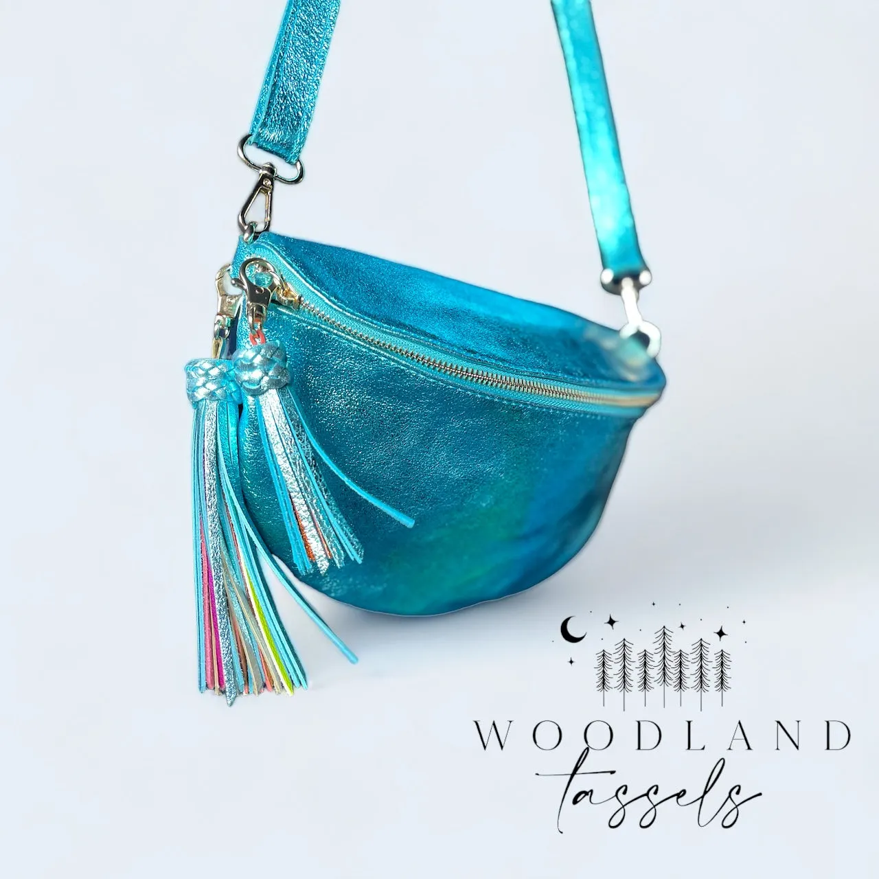 Vera Leather Metallic Sling Bag