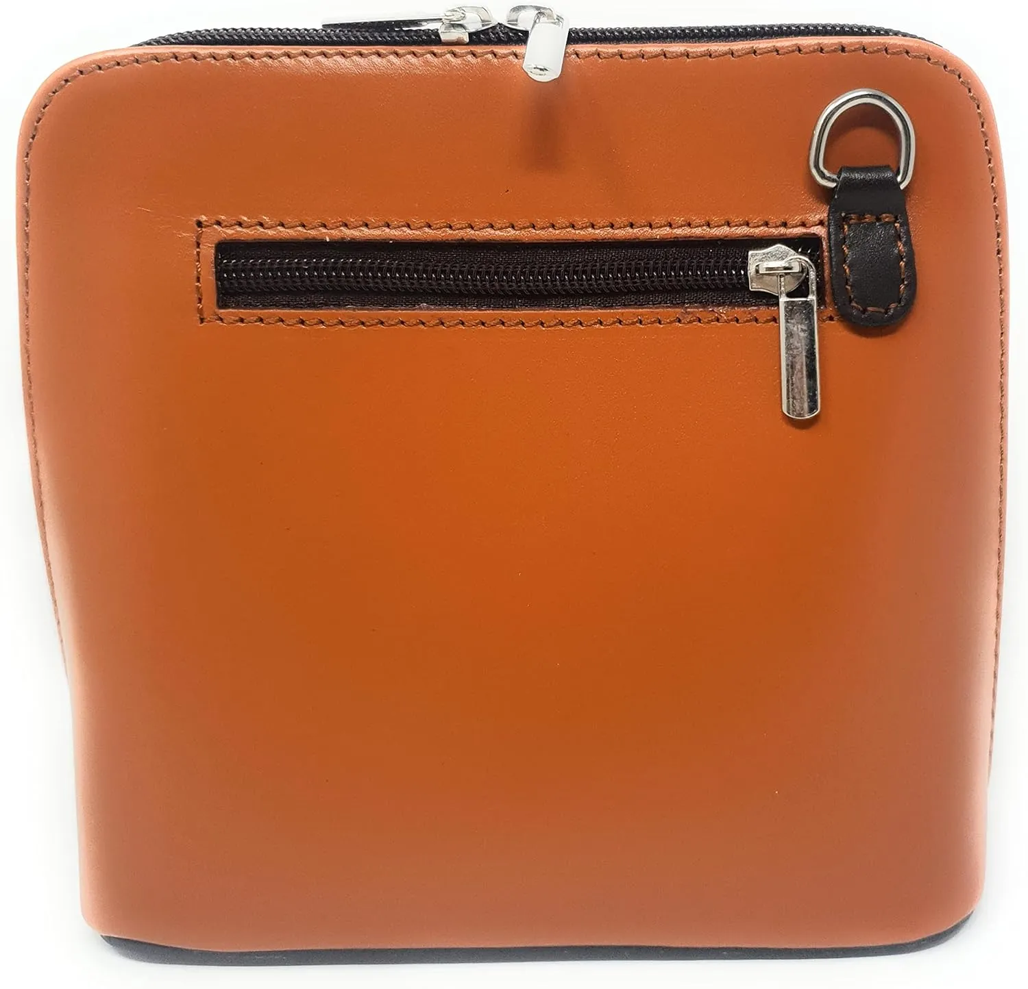 Vera Pelle Italian Leather Small Flat CrossBody Clutch Bag Cell Phone Travel Shoulder Mini Handbag MH312