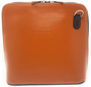 Vera Pelle Italian Leather Small Flat CrossBody Clutch Bag Cell Phone Travel Shoulder Mini Handbag MH312