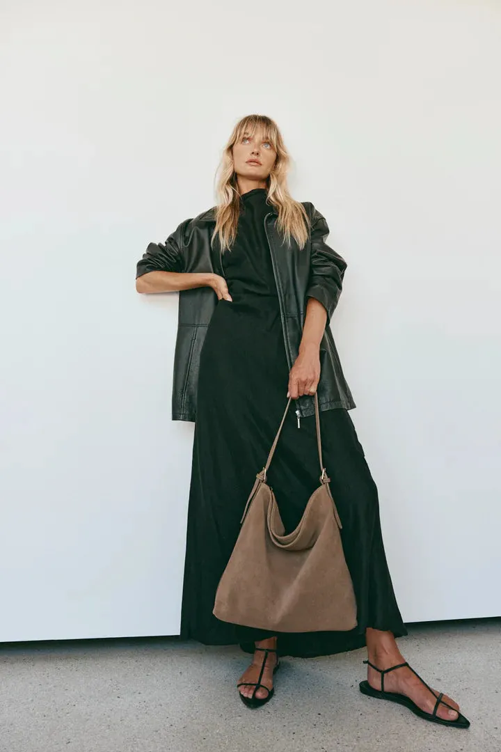 Vestirsi Savannah Hobo Bag - Brown Suede