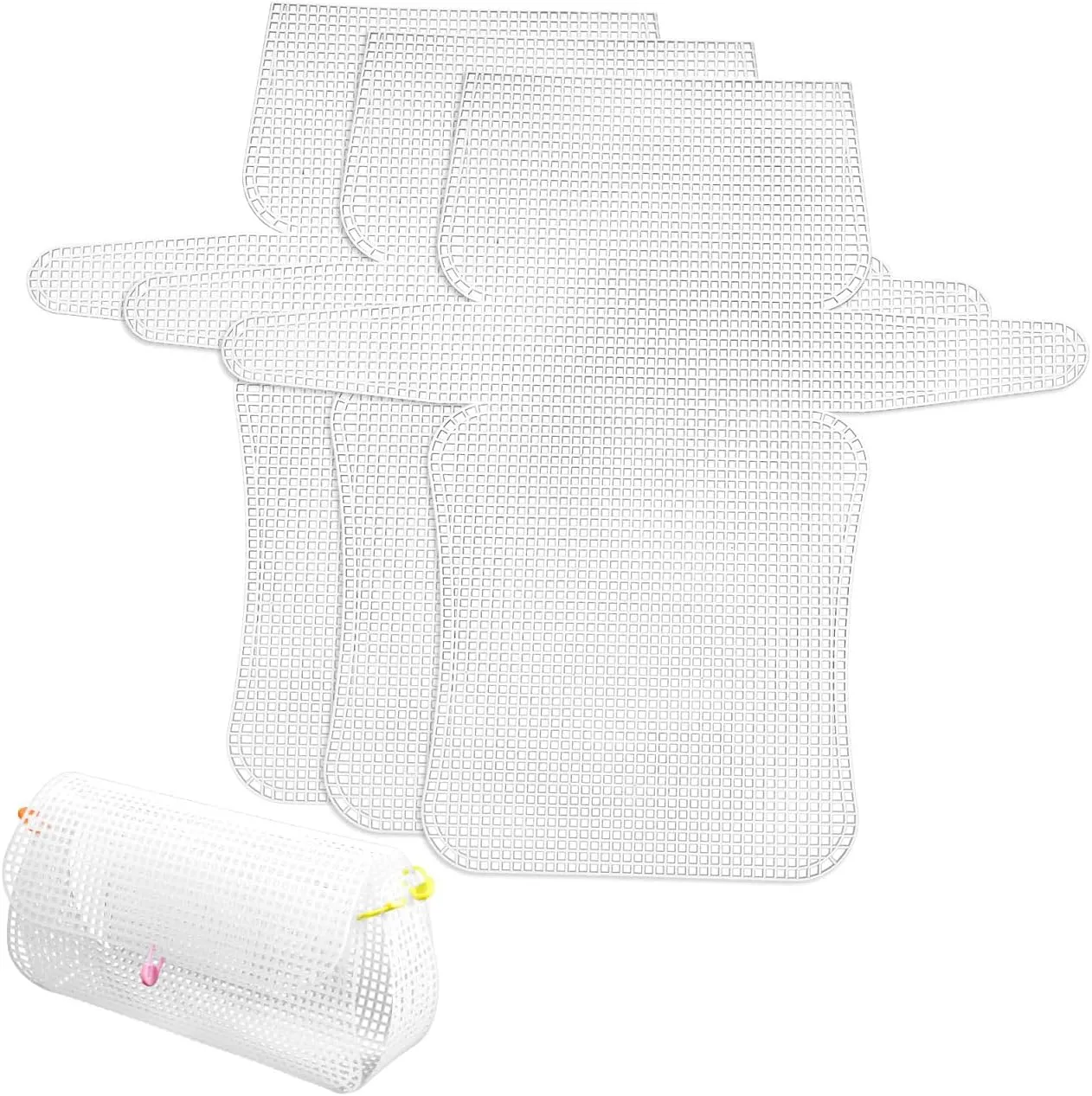 VILLCASE 4pcs Plastic Mesh Canvas Sheets for Embroidery, Clear Mesh Blank Canvas Sheets Crossbody Bag Purse Making Bag Sewing Blank Canvas Sheets for DIY Bag Making Craft