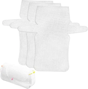 VILLCASE 4pcs Plastic Mesh Canvas Sheets for Embroidery, Clear Mesh Blank Canvas Sheets Crossbody Bag Purse Making Bag Sewing Blank Canvas Sheets for DIY Bag Making Craft