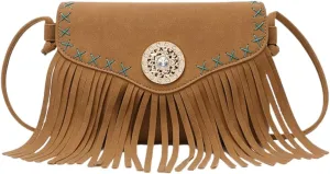 Vintage Fringe Bag for Women - Stylish & Versatile Shoulder & Crossbody Purse,Suitable for Travel & Work
