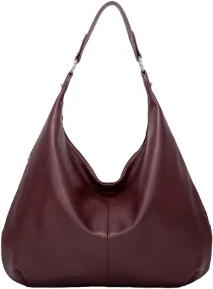 Vintage Hobo Bags for Women Stylish Slouchy Tote Purses for Traveling Vegan Leather Handbag with Large Capacity