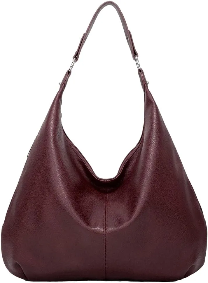 Vintage Hobo Bags for Women Stylish Slouchy Tote Purses for Traveling Vegan Leather Handbag with Large Capacity