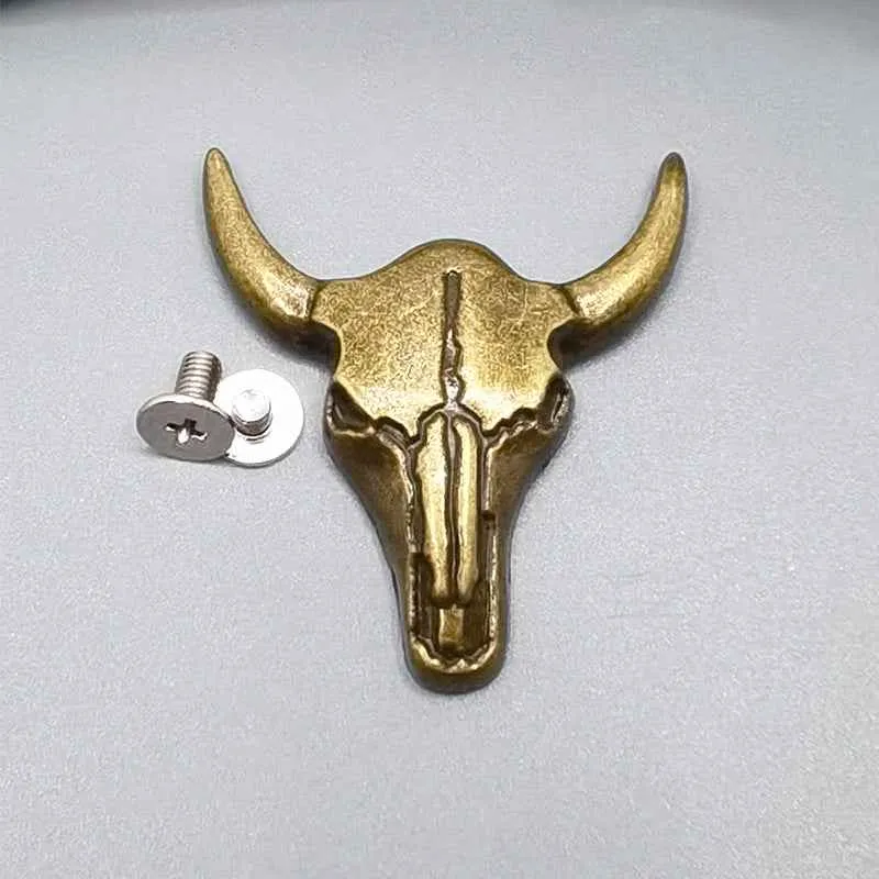 Vintage Silver Bronze Bullhead Screw Buckles 20pcs