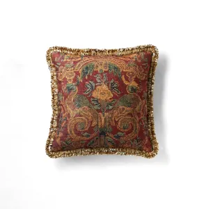 Vintage Tapestry Fringe Throw Pillow Cover