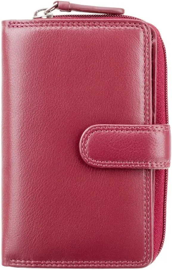 Visconti Heritage-33 Ladies Multi Soft Leather Card Holder Wallet and Purse Red