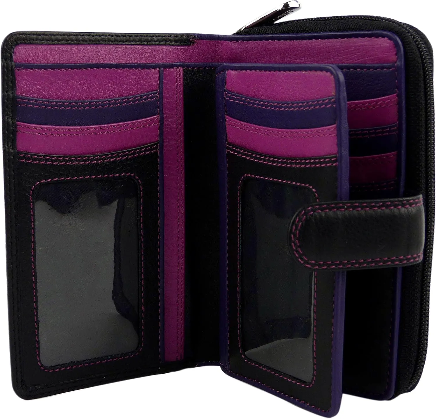 Visconti Women's Leather Purse Wallet - & Berry Colour - Gift Boxed