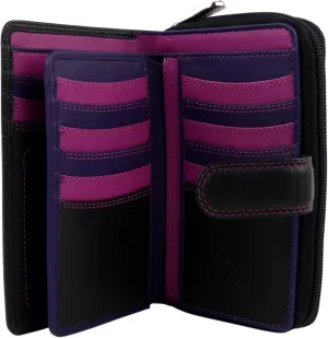 Visconti Women's Leather Purse Wallet - & Berry Colour - Gift Boxed