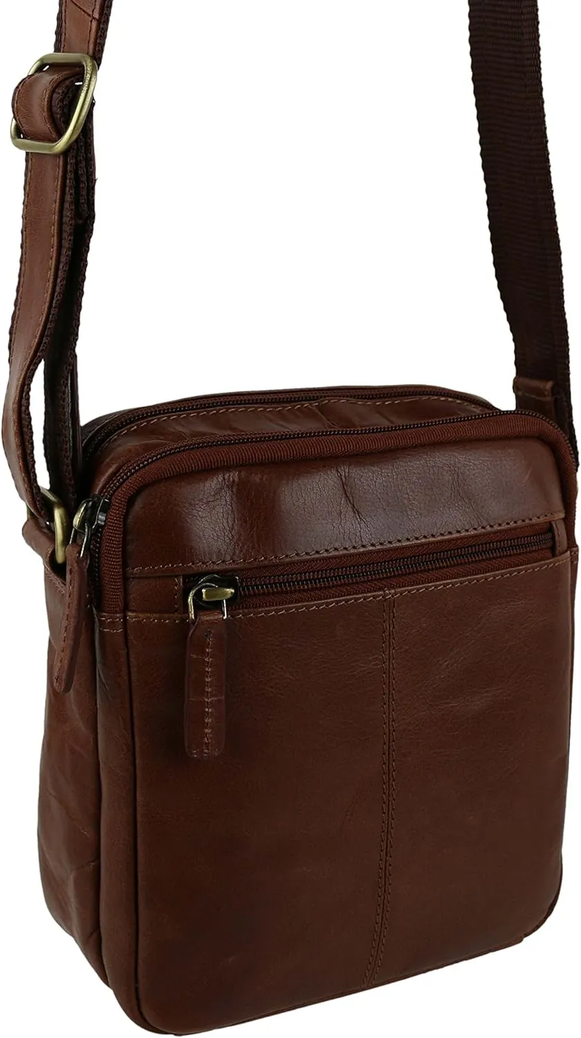 Visconti Women's Small Leather Cross Body Bag By ; Merlin Travel