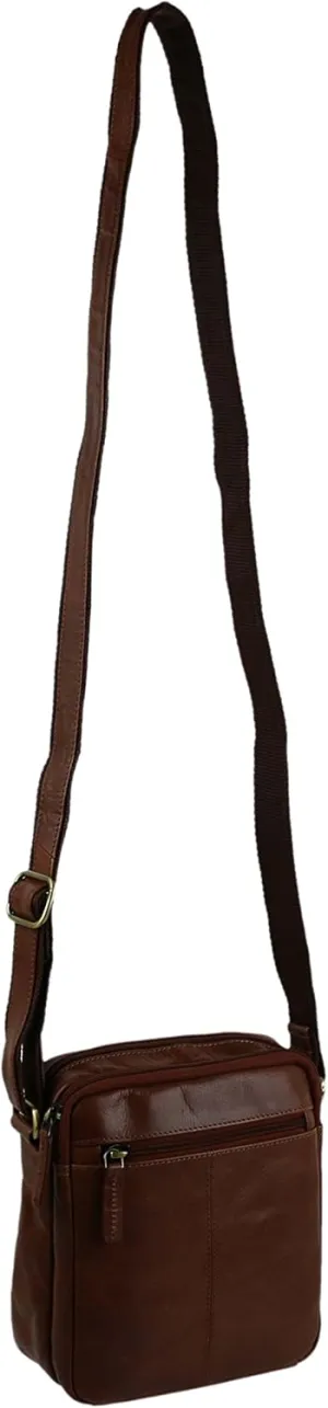 Visconti Women's Small Leather Cross Body Bag By ; Merlin Travel