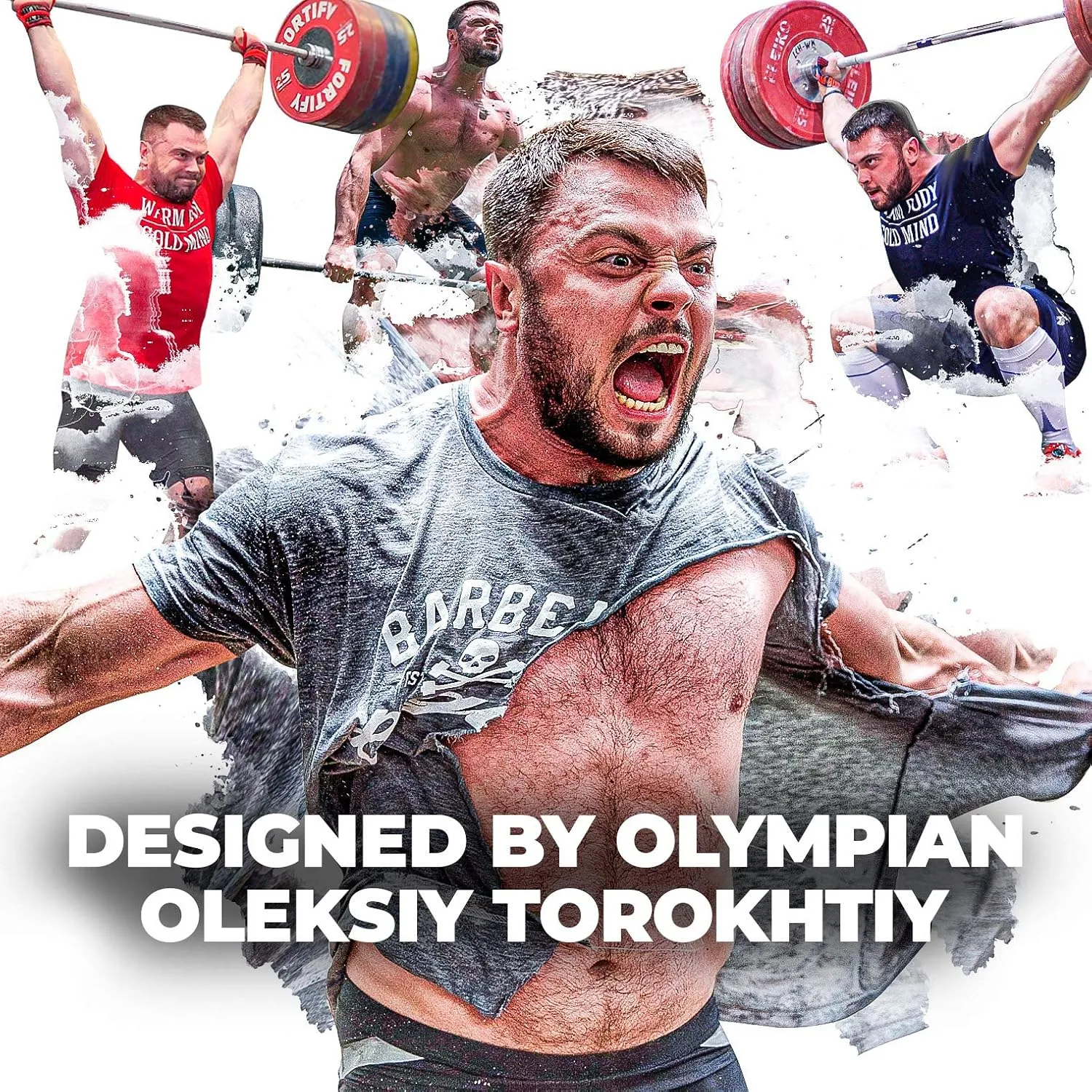 WARM BODY COLD MIND Lasso Lifting Wrist Straps for Cross Training - Rated at 770 lb - Hand Wraps for Olympic Weightlifting, Powerlifting, Weight Lifting, Bodybuilding Strength Deadlift Gym Bar, Cotton