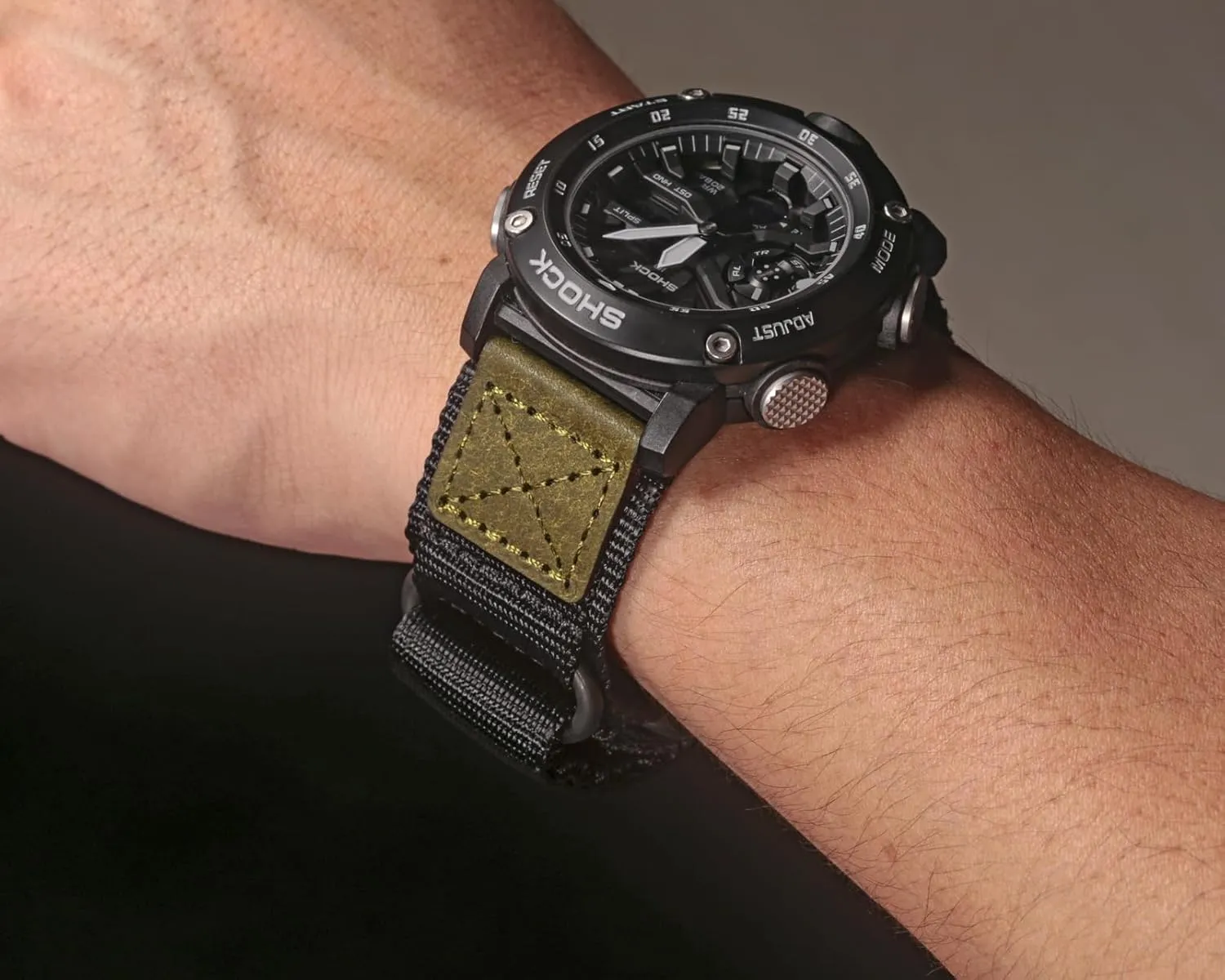 Watch Band Strap for Casio GA-2000 PRG-600/650 PRW-6600, Super Rugged Nylon Sports Strap（Band Width : 24mm）