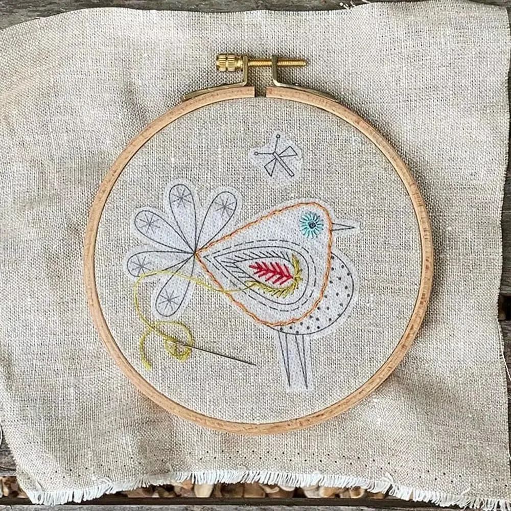 Water Soluble Embroidery Transfers,Stick and Stitch Water Soluble Embroidery Transfers,Sewing Needle Felting Embroidery Paper DIY Handmade Water Soluble Embroidery Kit (Butterflies)