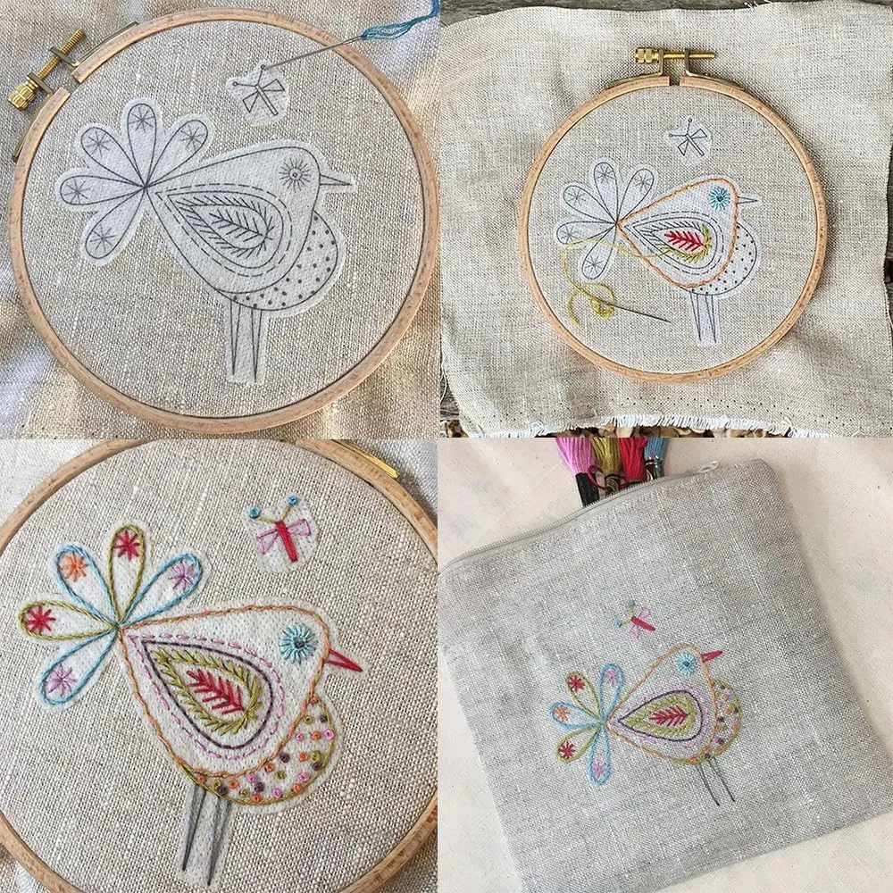 Water Soluble Embroidery Transfers,Stick and Stitch Water Soluble Embroidery Transfers,Sewing Needle Felting Embroidery Paper DIY Handmade Water Soluble Embroidery Kit (Butterflies)