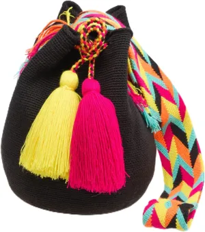 WAYUU bag mochila colombiana, authentic crochet pattern Handmade boho crossbody, Fairtrade Gifts Original from Colombia.