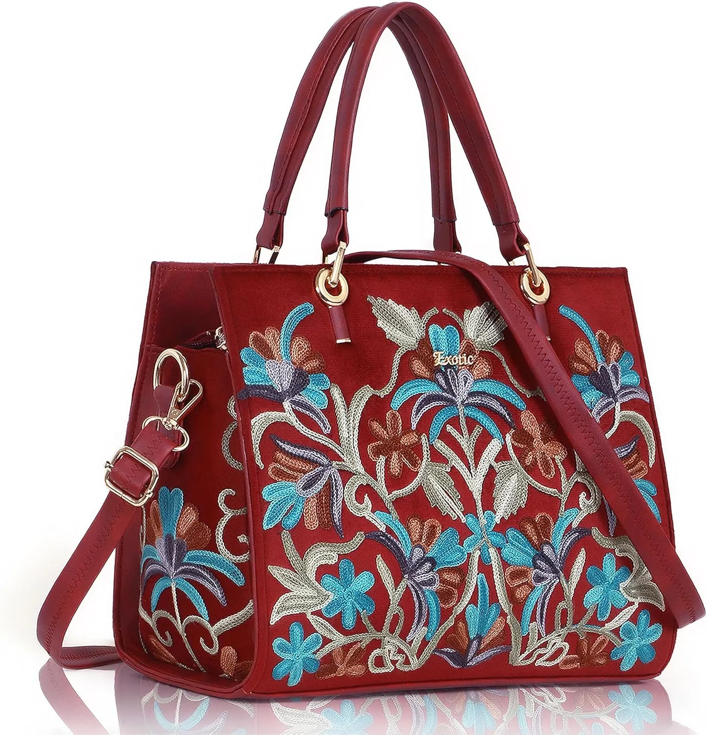 Wedding Collection Embroidered Velvet Fabric Hand Bag for Women