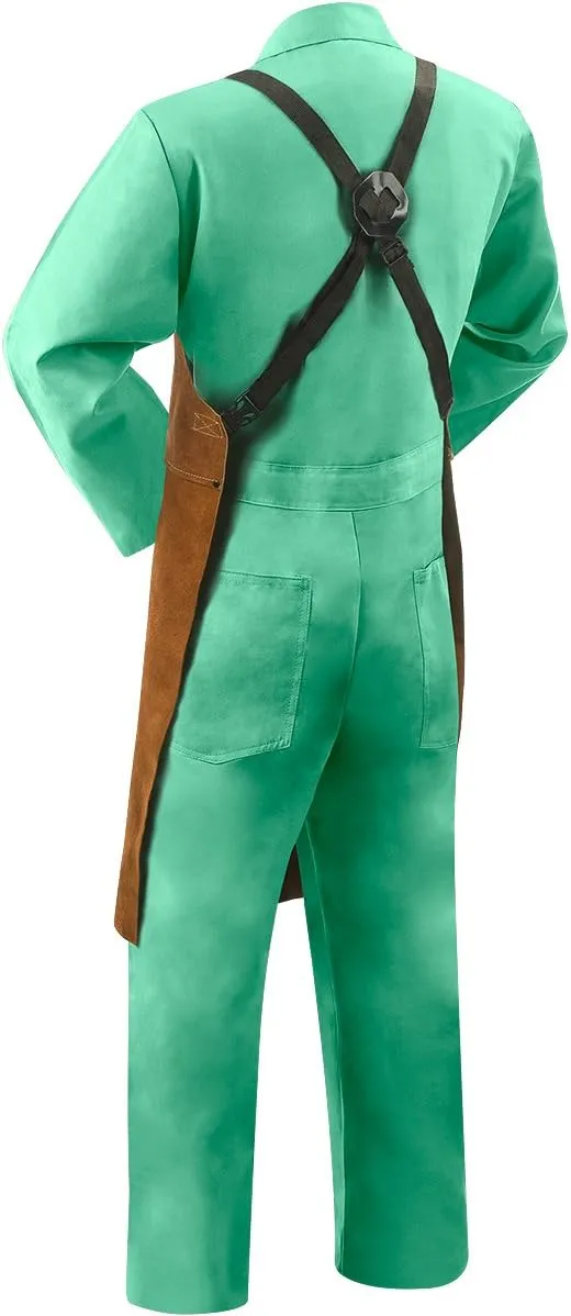 Welding Bib Apron, Leather, 36 x 24 In