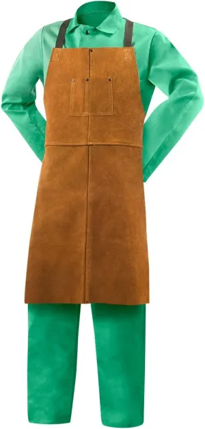 Welding Bib Apron, Leather, 36 x 24 In