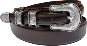 Western Buckle Belt Oil Tanned Genuine Leather Ranger Belt 1-3/8"(35mm) Taper to 3/4"(19mm) Wide-Multiple choices
