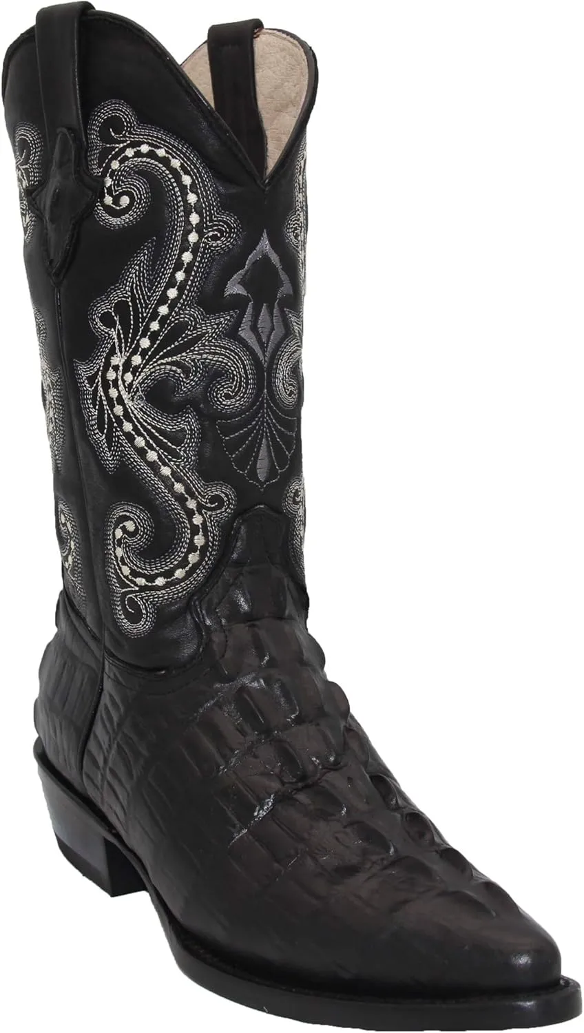 Western Shops Mens Crocodile Print Alligator Design Western Cowboy Boot