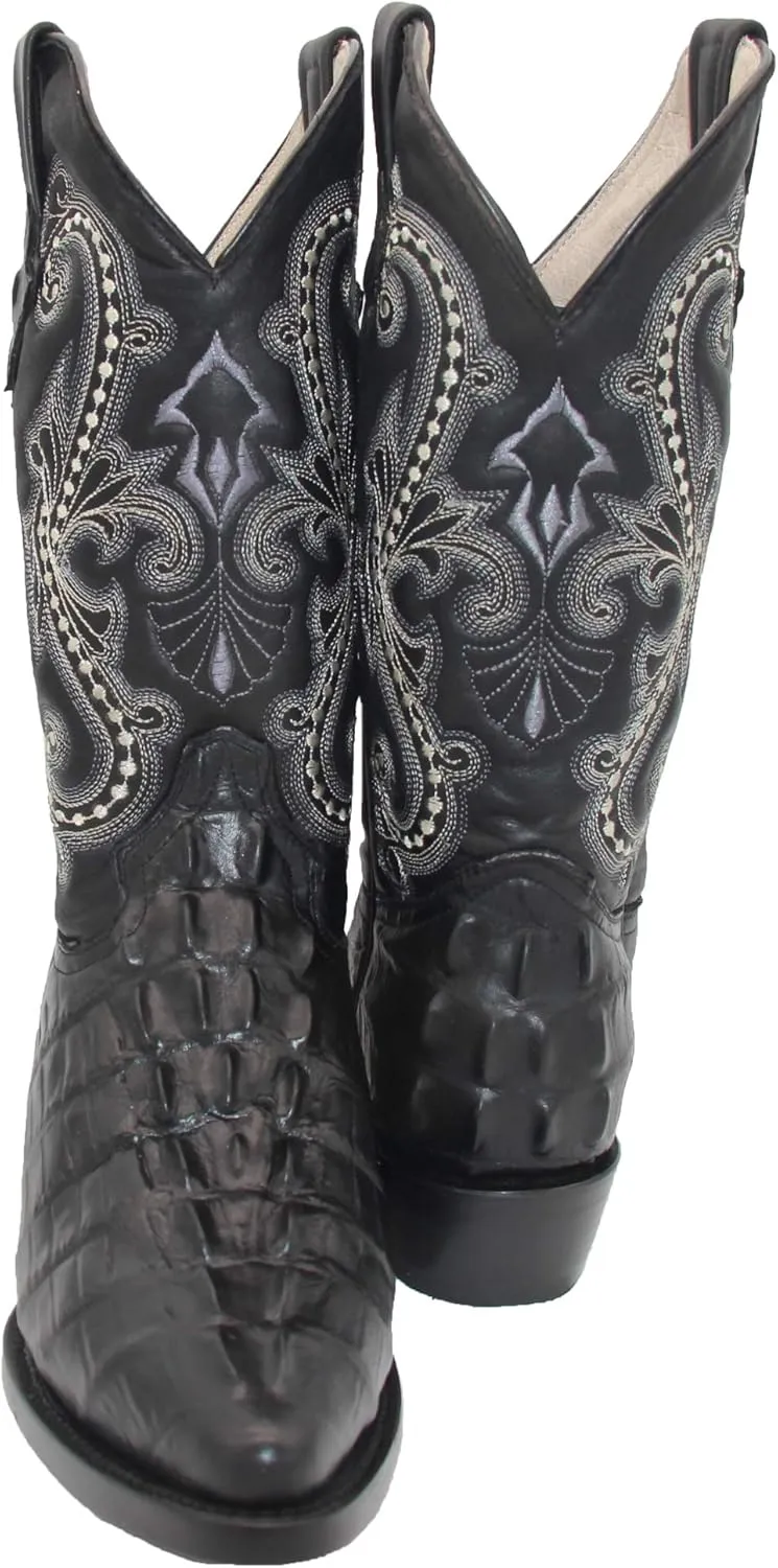 Western Shops Mens Crocodile Print Alligator Design Western Cowboy Boot