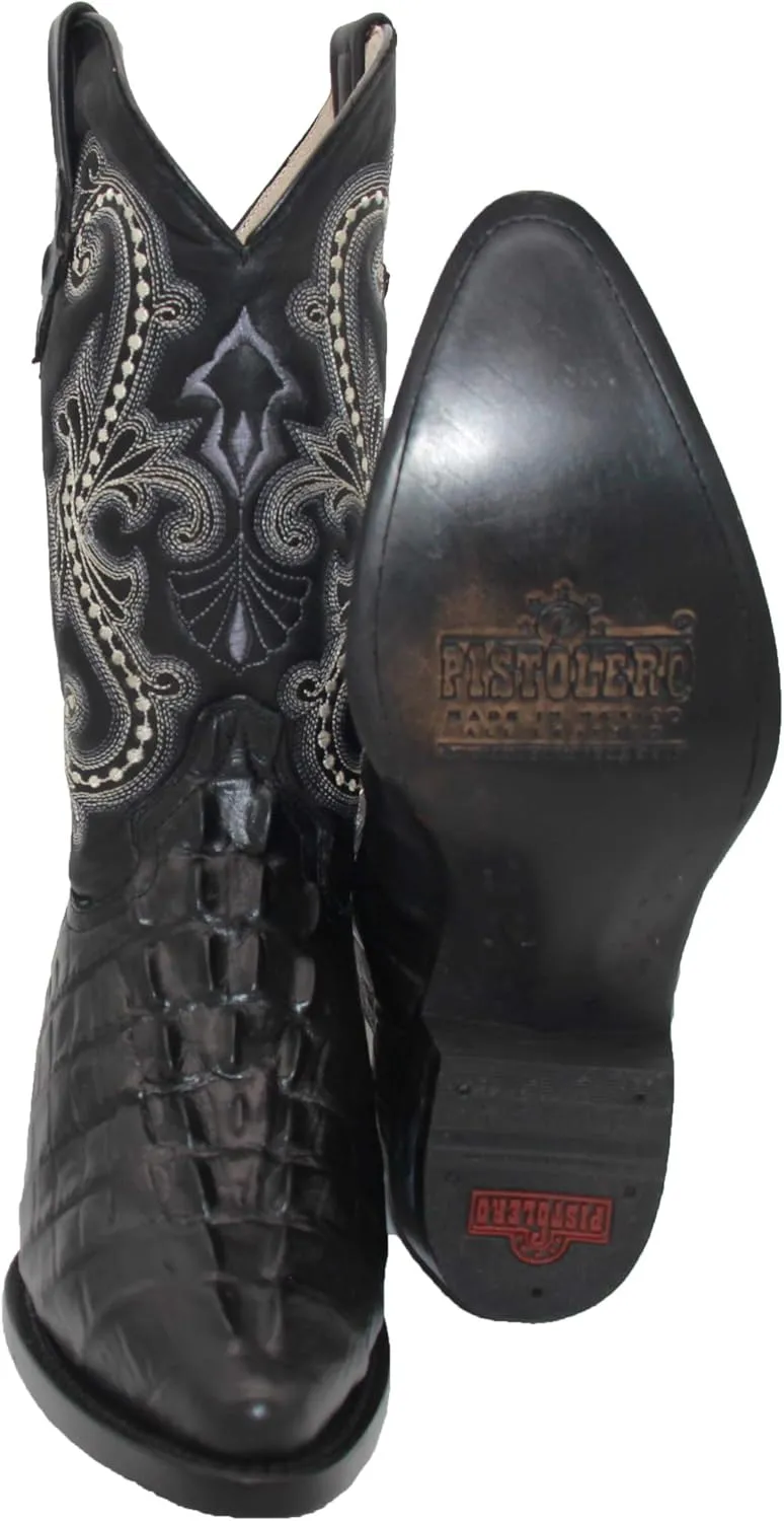 Western Shops Mens Crocodile Print Alligator Design Western Cowboy Boot